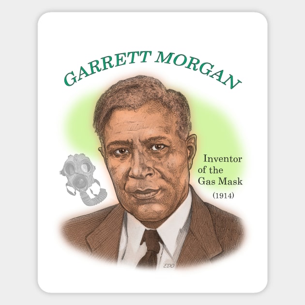 Garrett Morgan, Inventor of the Gas Mask Sticker by eedeeo